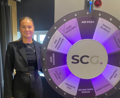Rosie Alty with the SCG wheel