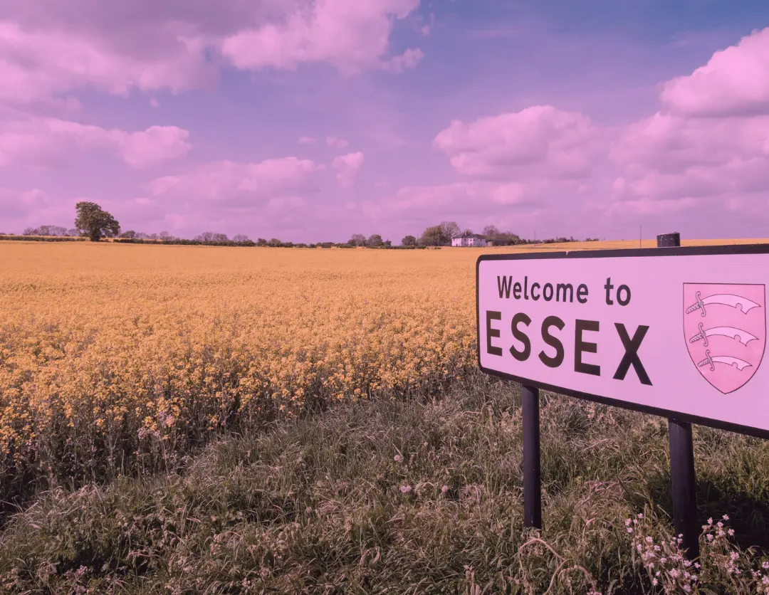 Welcome to Essex road sign